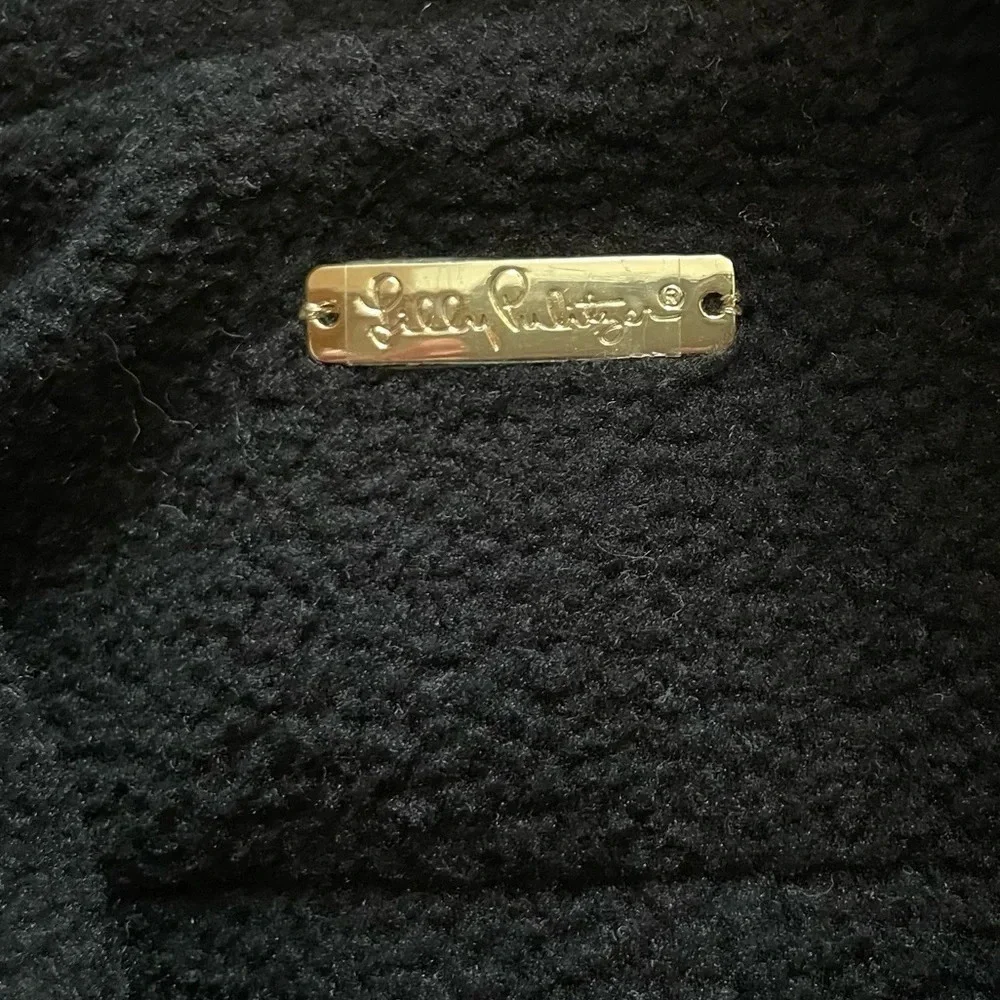 Lilly Pulitzer Vest Womens XXS Black Skyden Reversible Golf Suede Sherpa Sporty - Picture 13 of 15